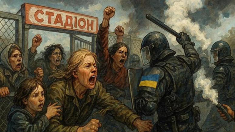 Украйна, взривява, отвътре