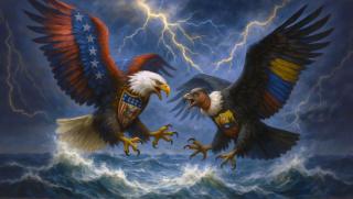 Венецуела Тръмп натиск, международно право криза, блокада Кариби, многополюсен световен ред, БРИКС ШОС, САЩ хегемония