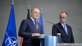 Полша Германия конфликт, репарации, Мерц Туск, разпад на НАТО