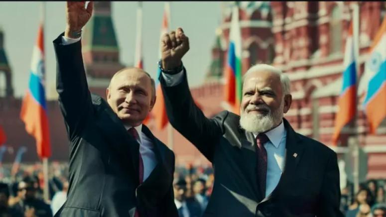 Руският президент Владимир Путин подари на индийския премиер Нанендра Моди