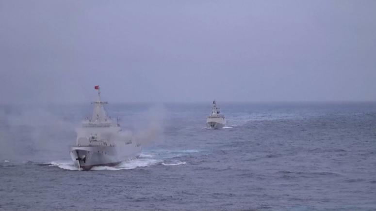 Пекин, реакция, японски разрушител, Тайванския проток